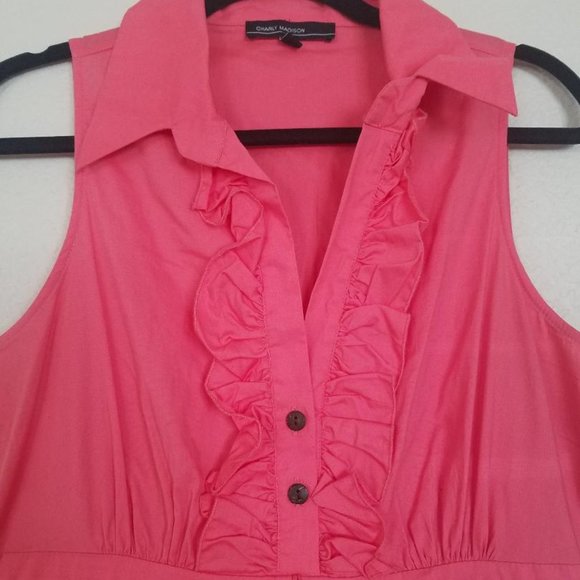 Fit and Flare Dress with buttons - Picture 2 of 6